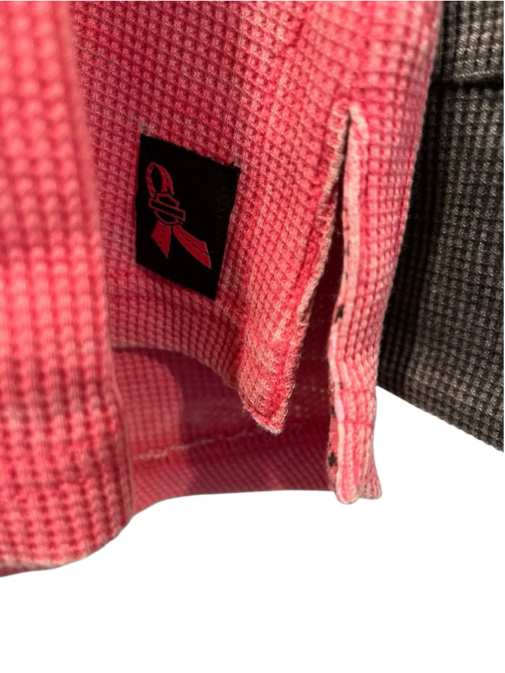 Harley Davidson NWT 2017 Pink Label Waffle Knit Henley Shirt Size 1XL Motorcycle - Picture 5 of 10